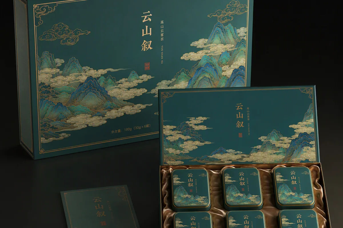 国潮茶叶礼盒包装