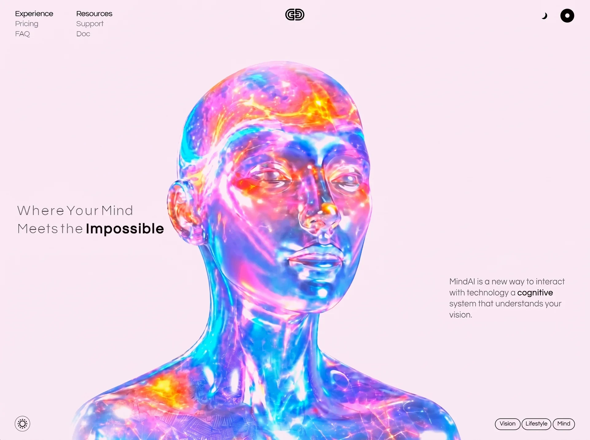 Mind AI 三维智能首屏